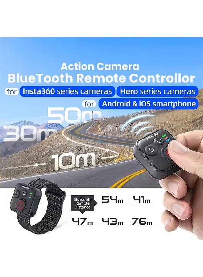 aMagisn لكاميرا GoPro الرياضية، جهاز تحكم عن بعد بتقنية البلوتوث، متوافق مع هاتف Insta360 الذكي، جهاز تحكم عن بعد لمسافات طويلة - Image 3